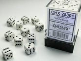 Chessex - Dados Opaque White/black 12mm c/36 - Gamesmart